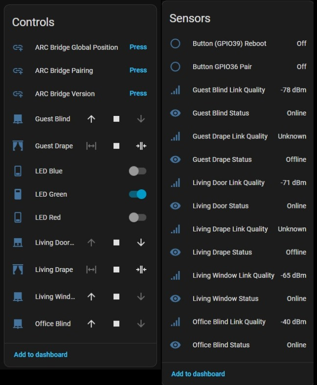 Home Assistant Pulse 2 Hub ESPHome Entities
